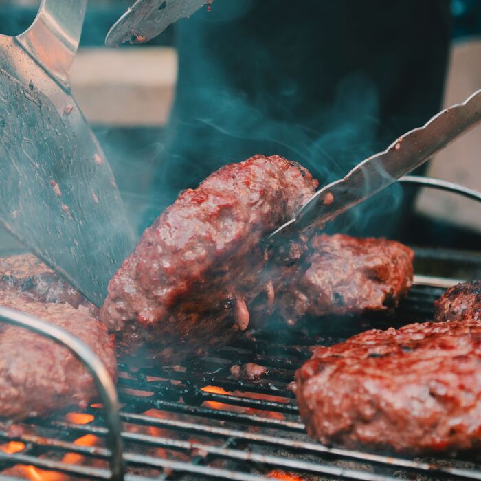 Grillstation bei Brandrot Burger
